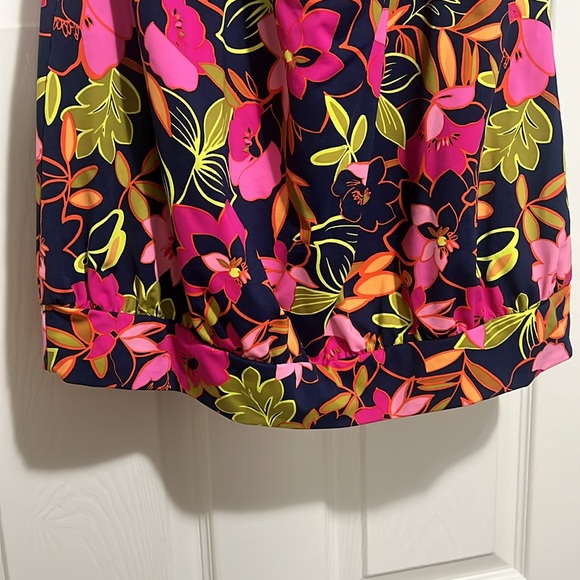 NWT Lands End Chlorine Resistant Halter Tankini Blouse in Deep Sea Jungle SZ 14 - Picture 5 of 9